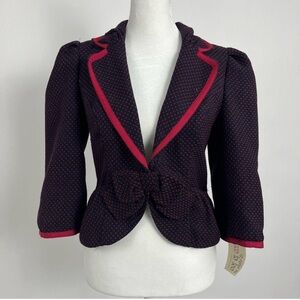XXI Twist (Forever 21) 80’s style Women's Black and red polkadot Blazer